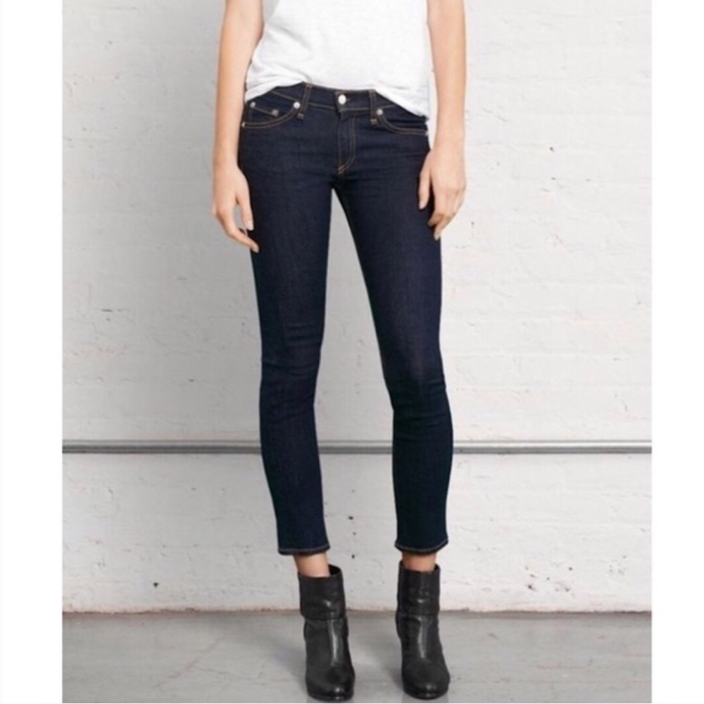 Rag & Bone Dark Wash Heritage Capri Jeans - Picture 2 of 11